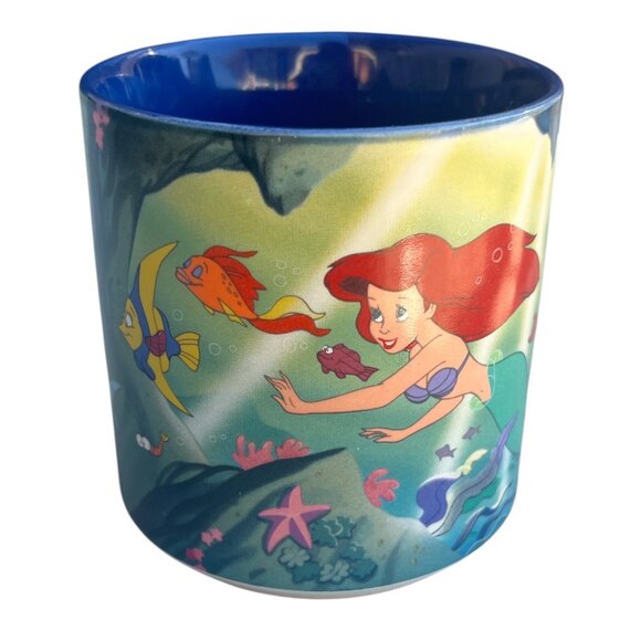 Copy - DISNEY Mug Vintage 90's The Little Mermaid Ariel 12 oz Flounder - Picture 7 of 8